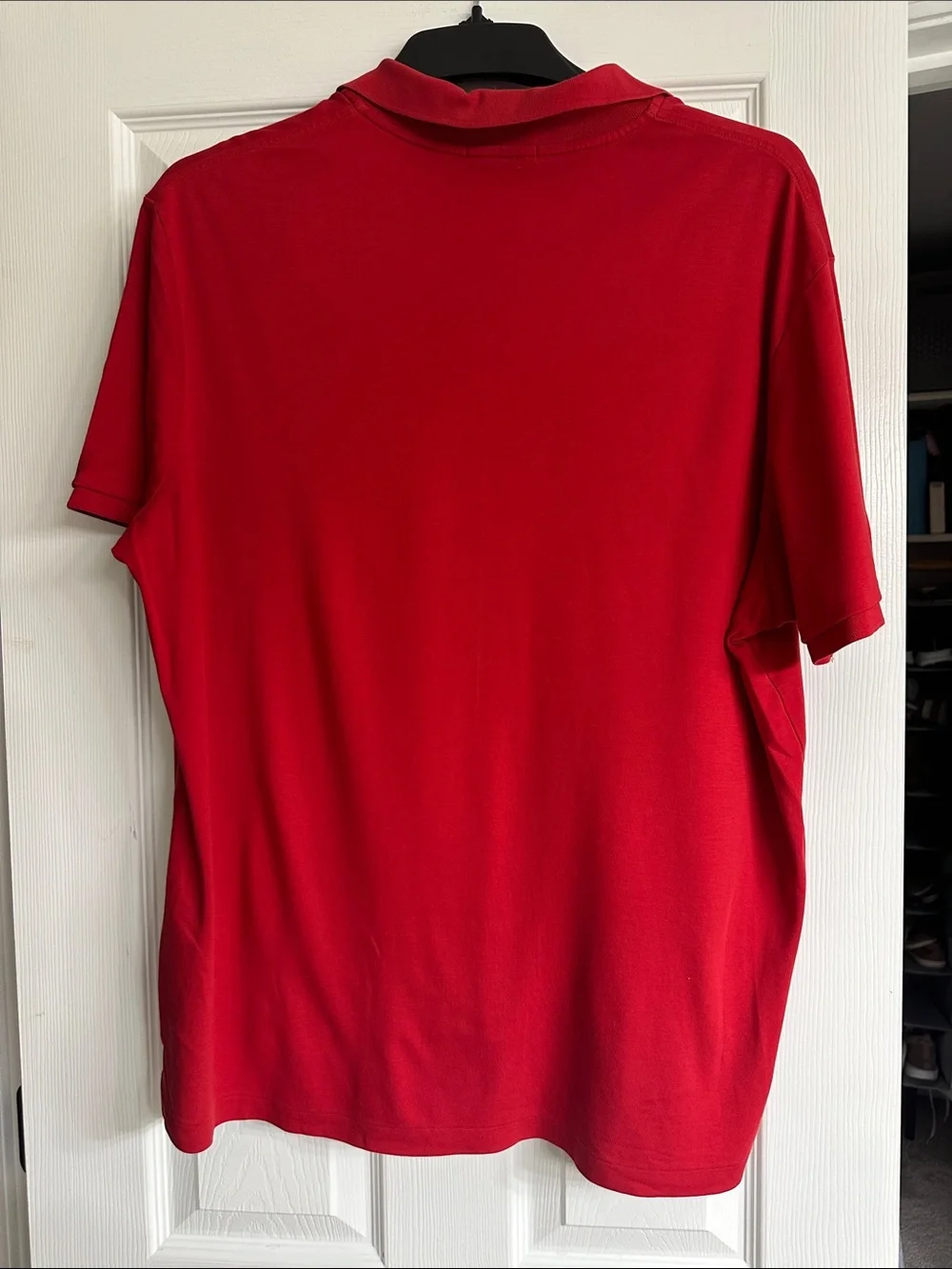 Polo by Ralph Lauren Men’s Bright Red Short-Sleeve Polo with Navy Pony